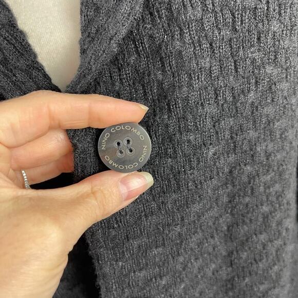 Nino Colombo Women's Size 40 Knit Wool Back Blazer Jacket Made in Italy - Picture 4 of 15